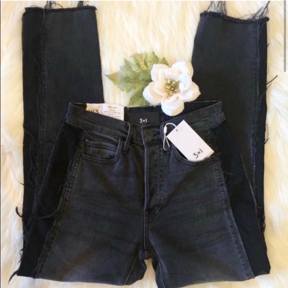 3x1 W3 Cora high-rise cropped ankle jeans size 23